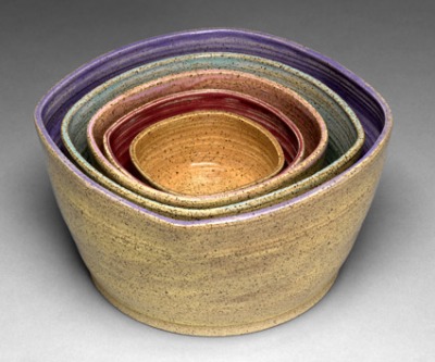 Stoneware Nested Bowl Set